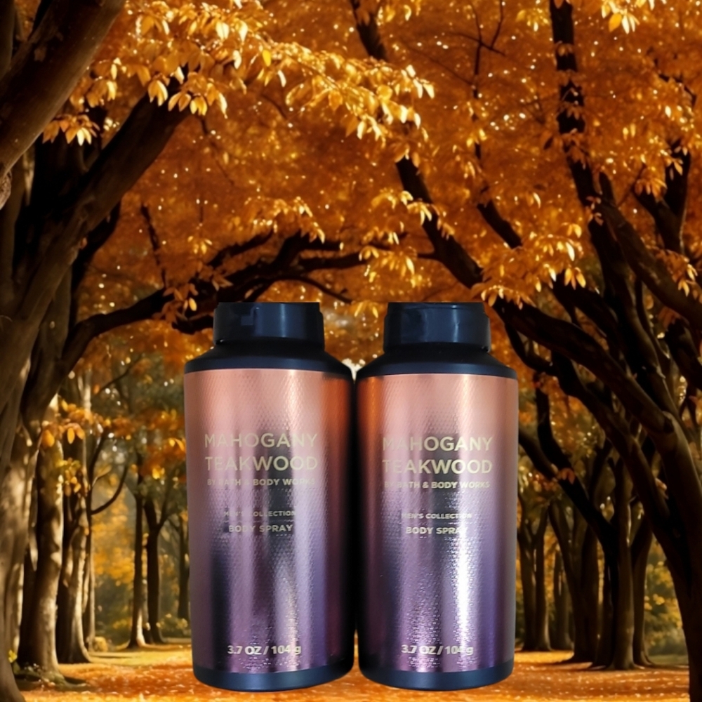Bath & Body Works Men's "Mahogany Teakwood" Body Spray Set